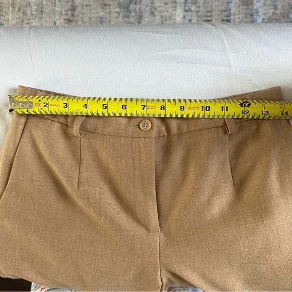 Pendleton Wool Pants Women 4 Tan Camel Straight Leg Dress Trousers USA Made - Picture 9 of 11